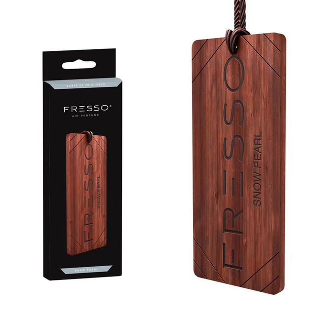 Fresso Snow Pearl Car Perfume - Wooden Hanger